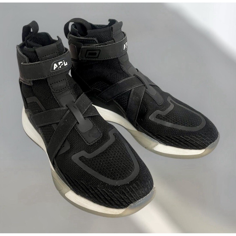 APL Athletic Propulsion Labs Superfuture Hi-Top Black Sneakers W8 M6.5 Unisex